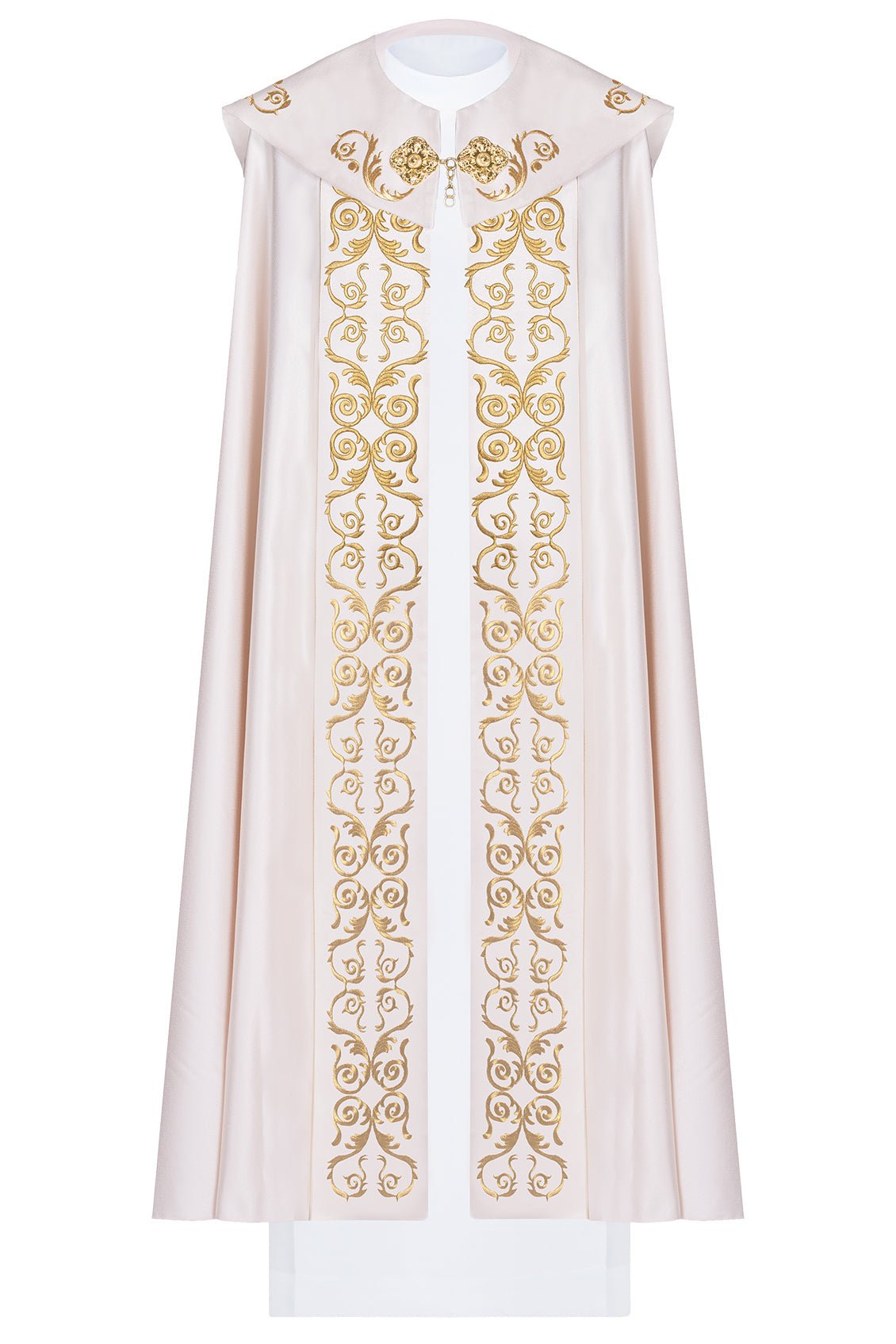 Kapa liturgiczna monogram IHS ecru - ORNATY.PL