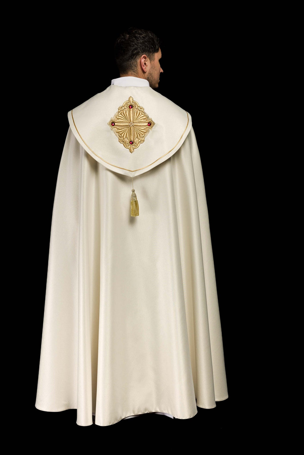 Kapa liturgiczna z bogato zdobionym pasem 150 cm - ORNATY.PL