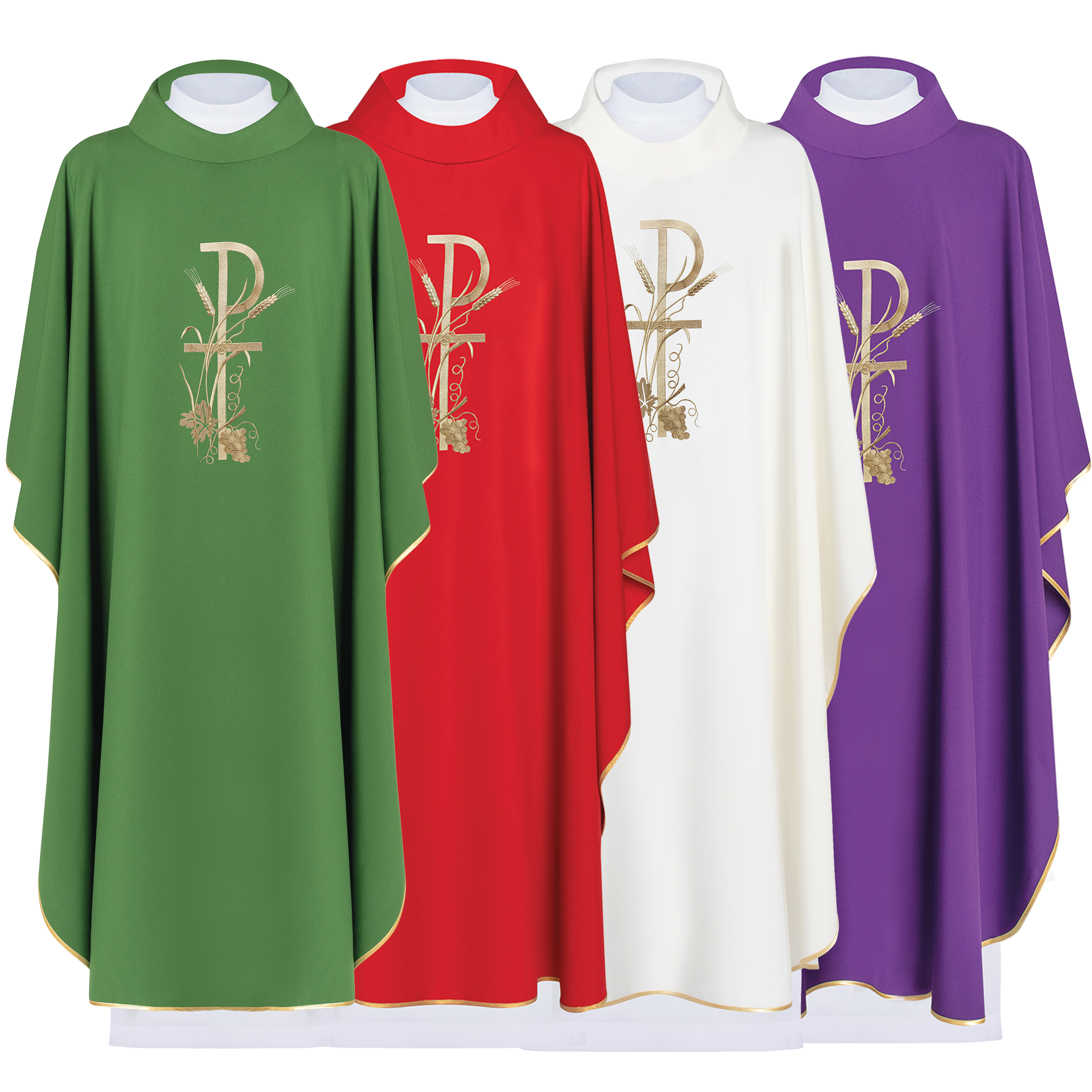 Chasubleset in vier Farben mit PAX-Motiv