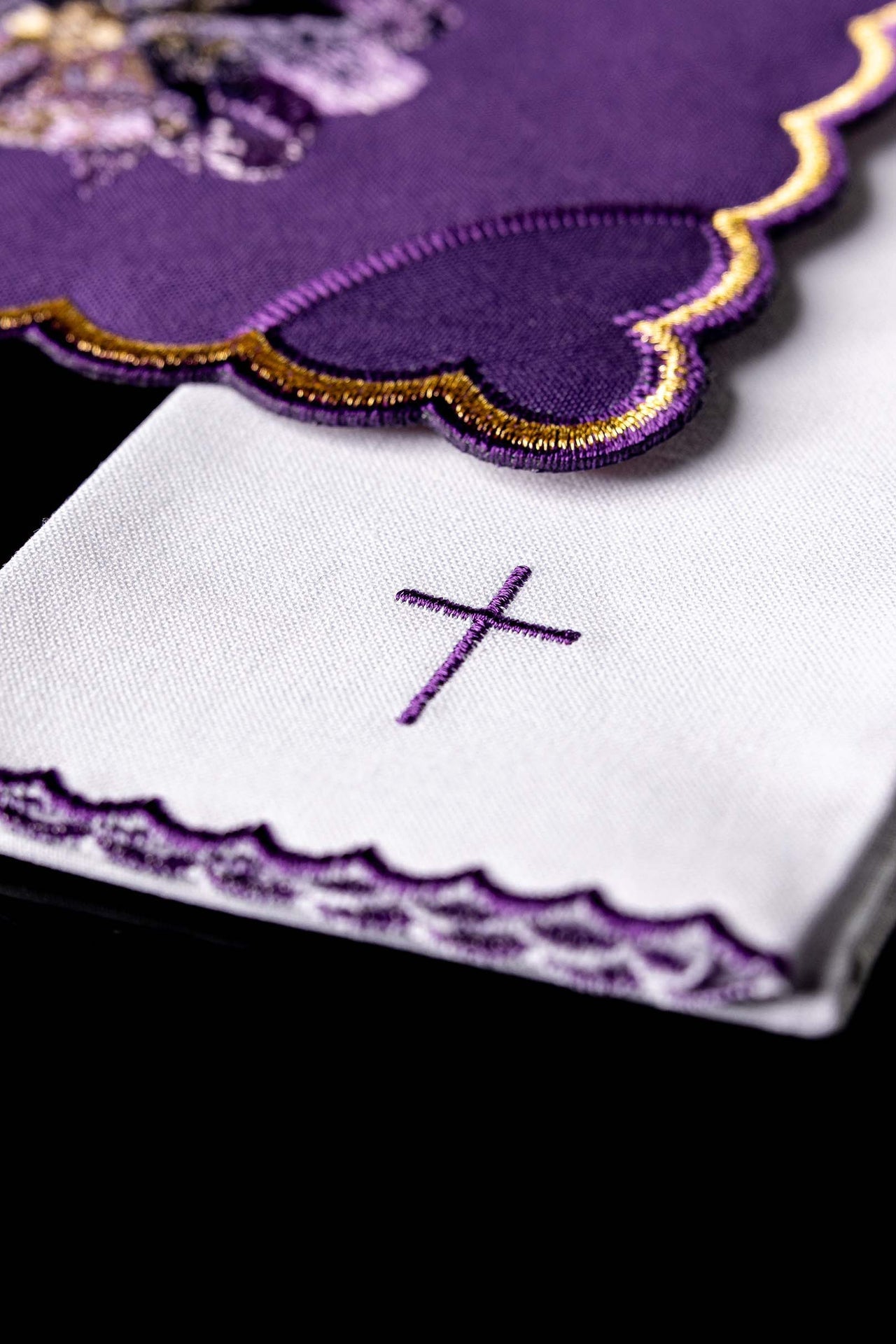 Advent besticktes Kelchleinen - MESSGEWANDER.DE