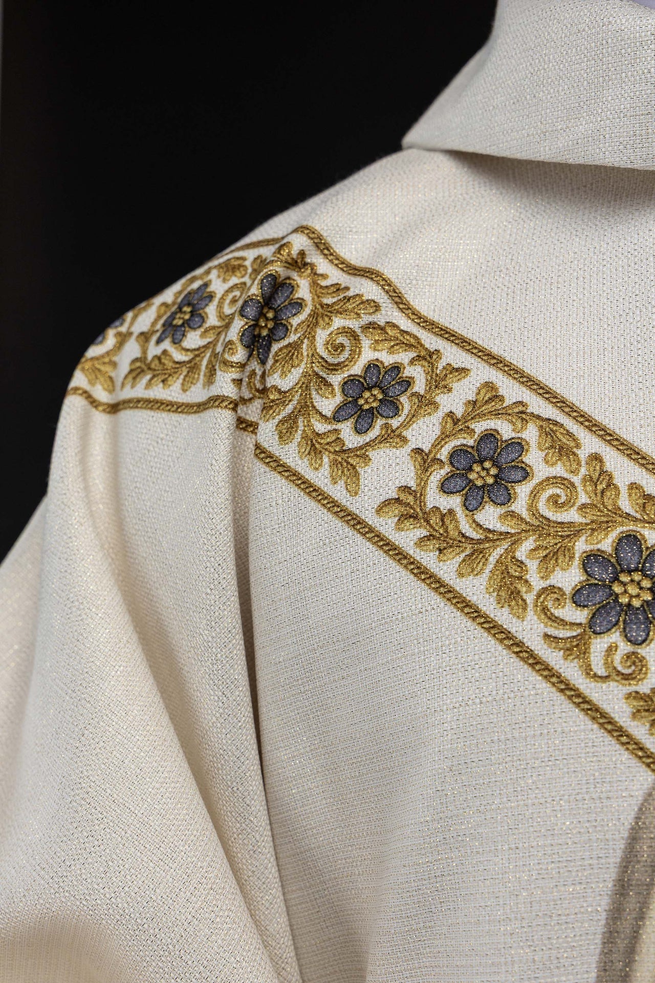 Bedruckte Kasel mit dem Bildnis Unserer Lieben Frau von Fatima - MESSGEWANDER.DE