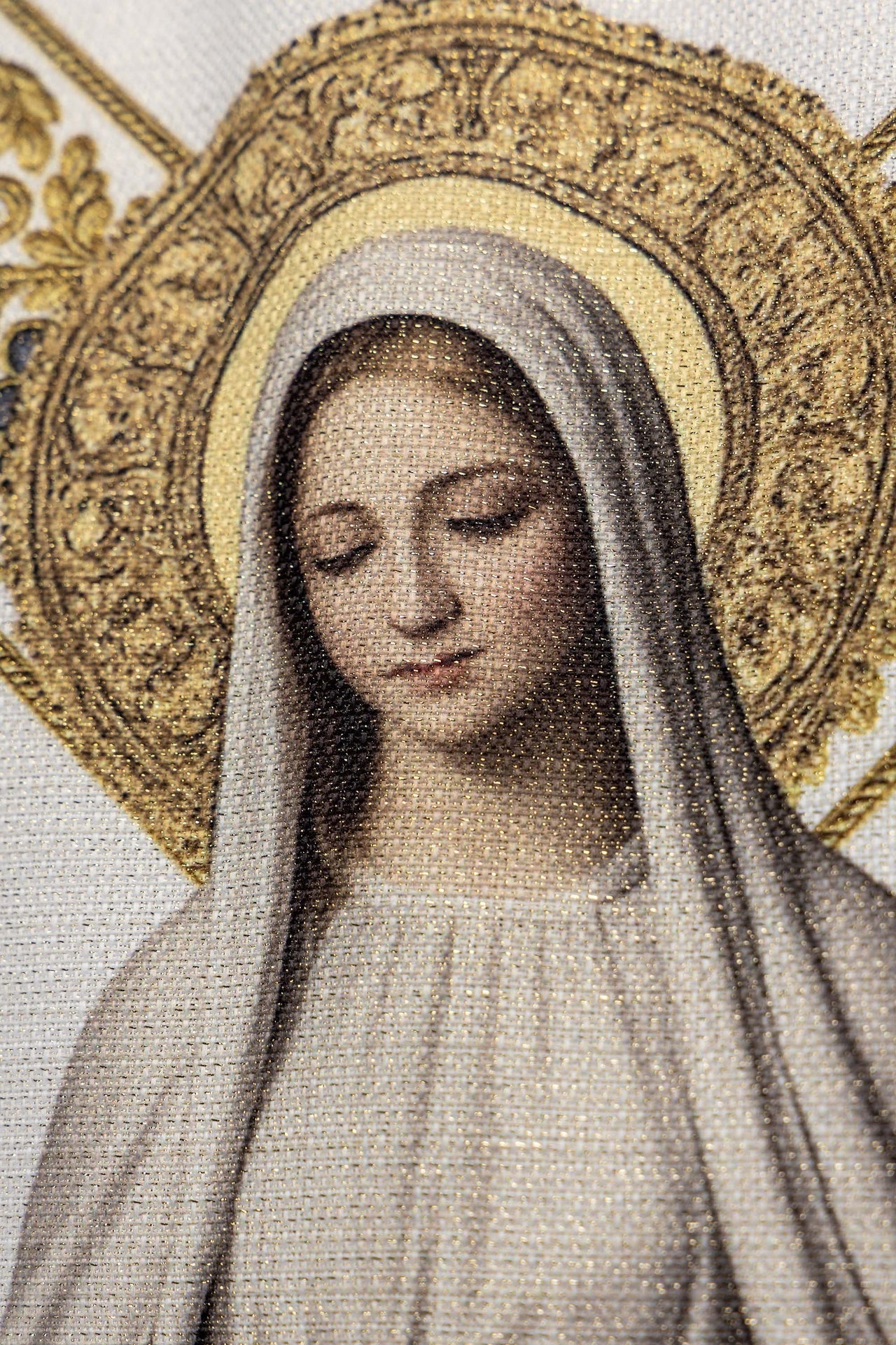 Bedruckte Kasel mit dem Bildnis Unserer Lieben Frau von Lourdes - MESSGEWANDER.DE