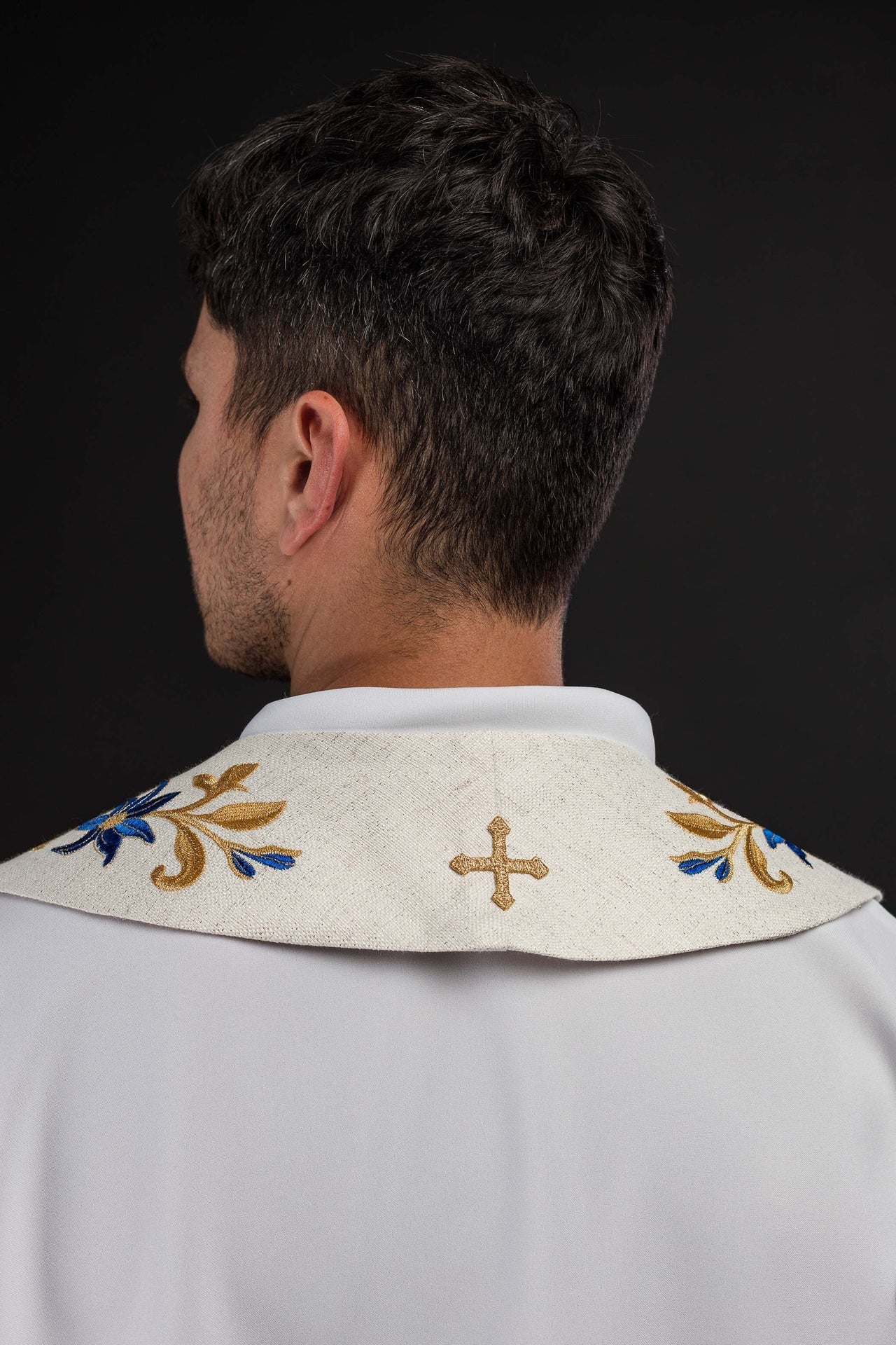 Bestickte Stola mit Marienmotiv - MESSGEWANDER.DE