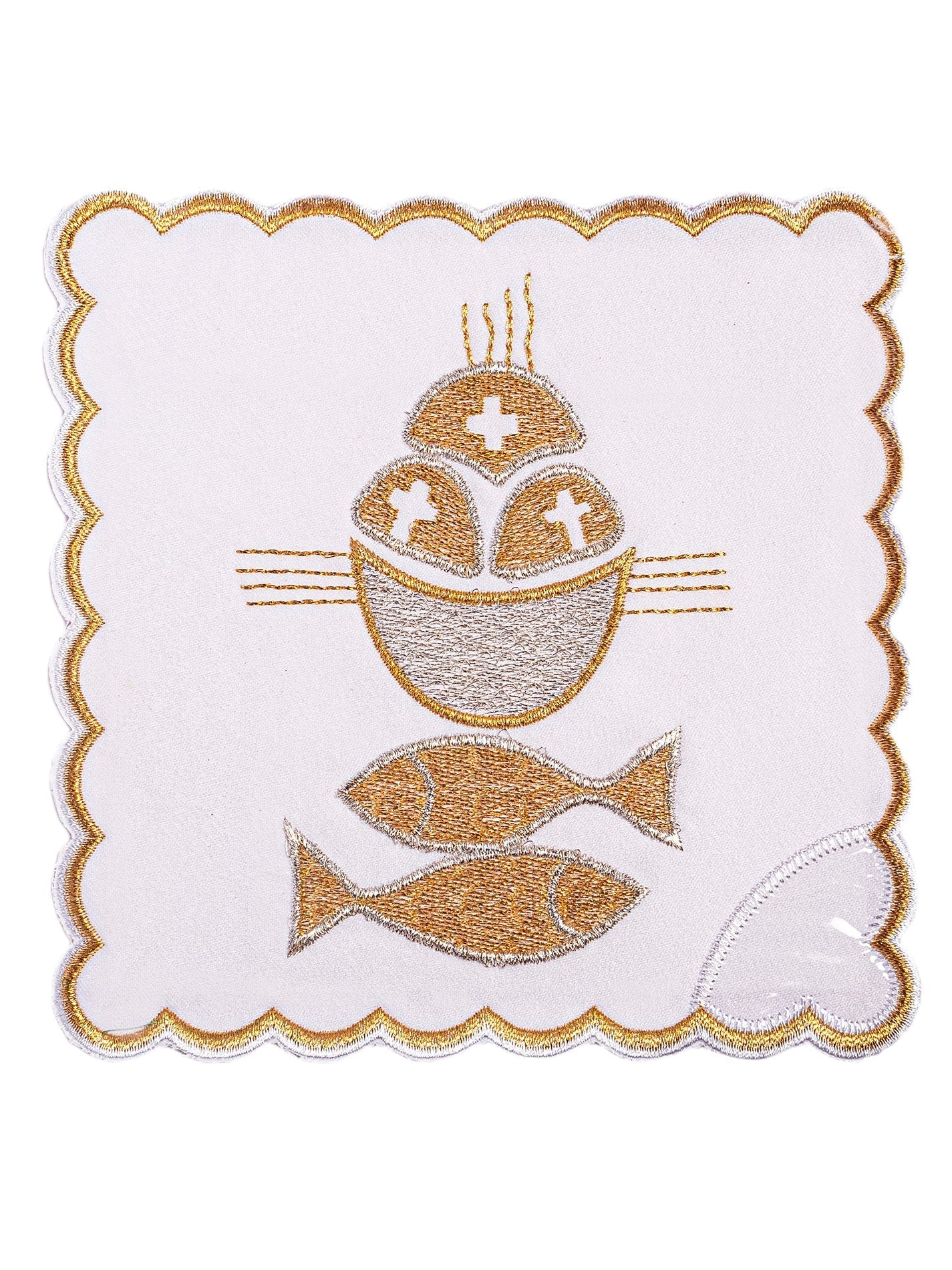 Bestickte Tasse Leinen Fisch - MESSGEWANDER.DE