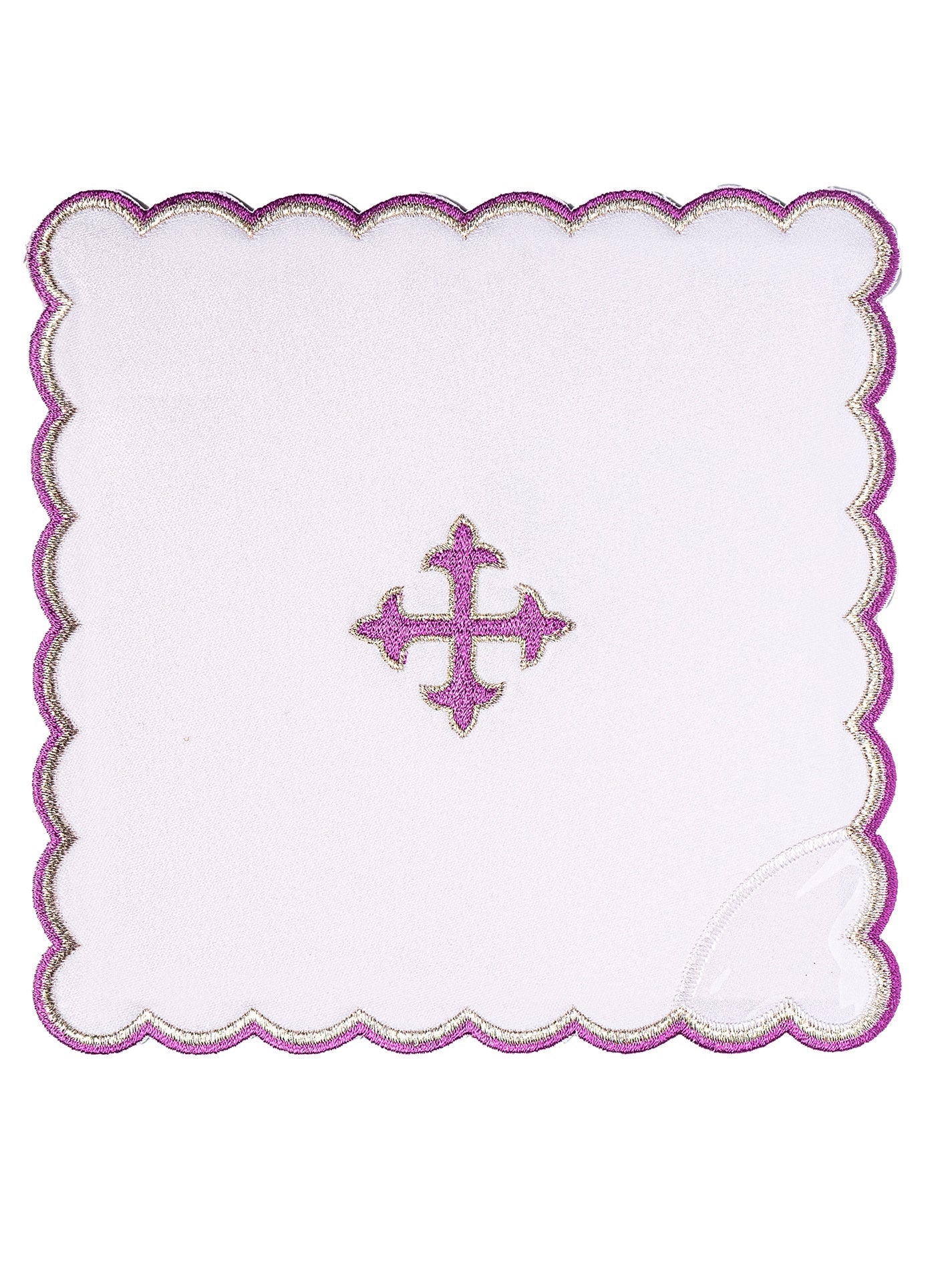 Bielizna kielichowa haftowana fioletowy krzyż