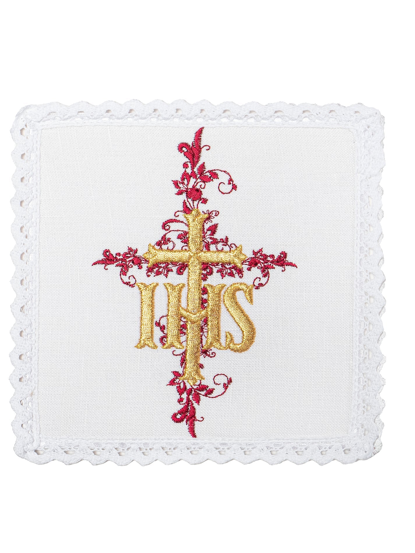 Chalice Dessous bestickter IHS rot - MESSGEWANDER.DE