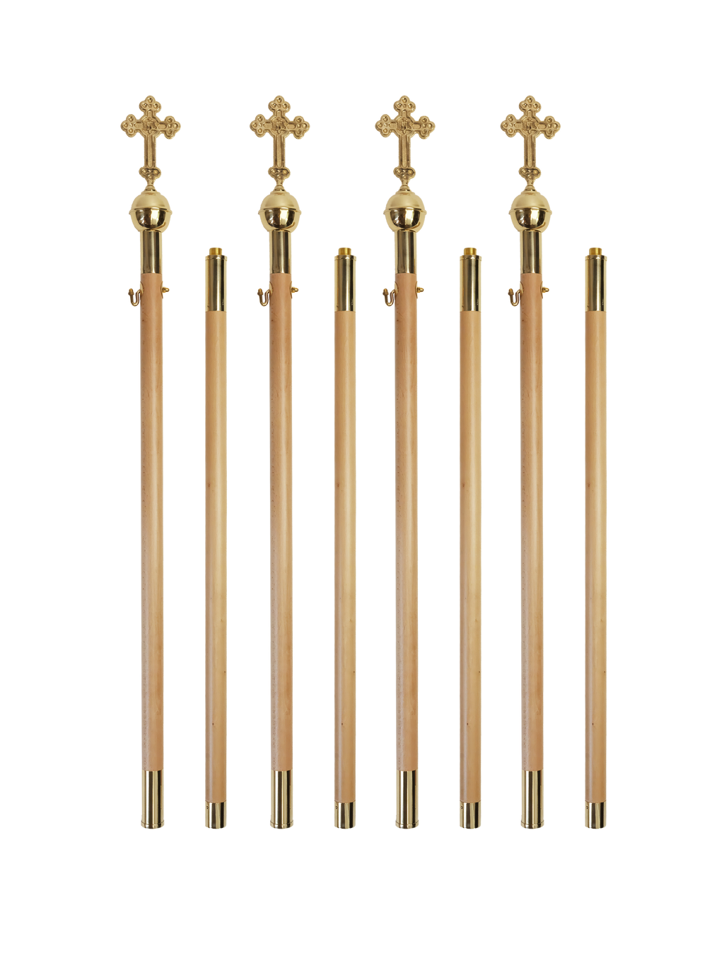 Baldachingestänge aus hellem Holz