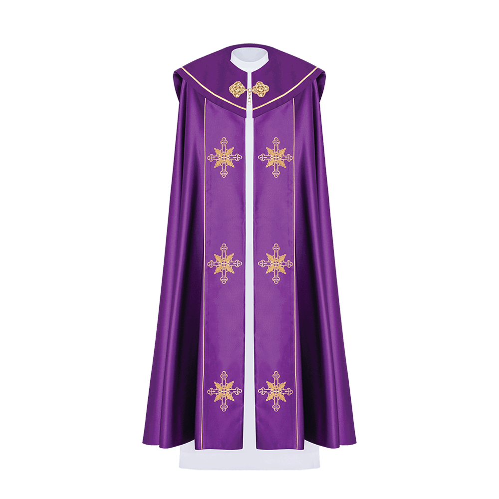 Eucharistischer Umhang Monogramm IHS Violett