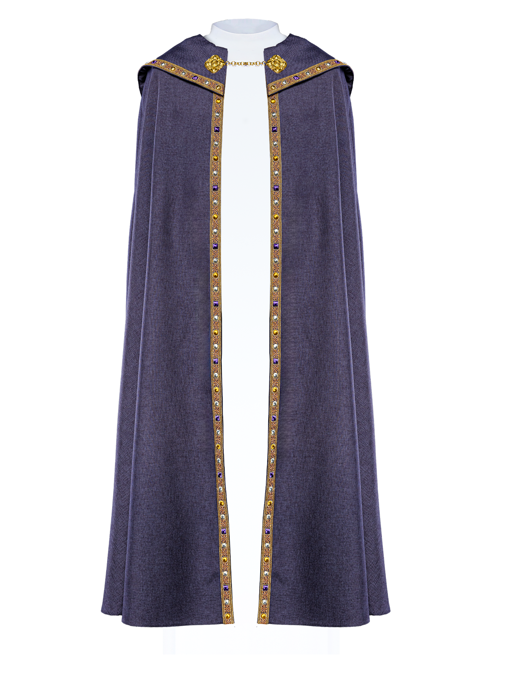 Violette liturgische Kapelle mit goldenem IHS