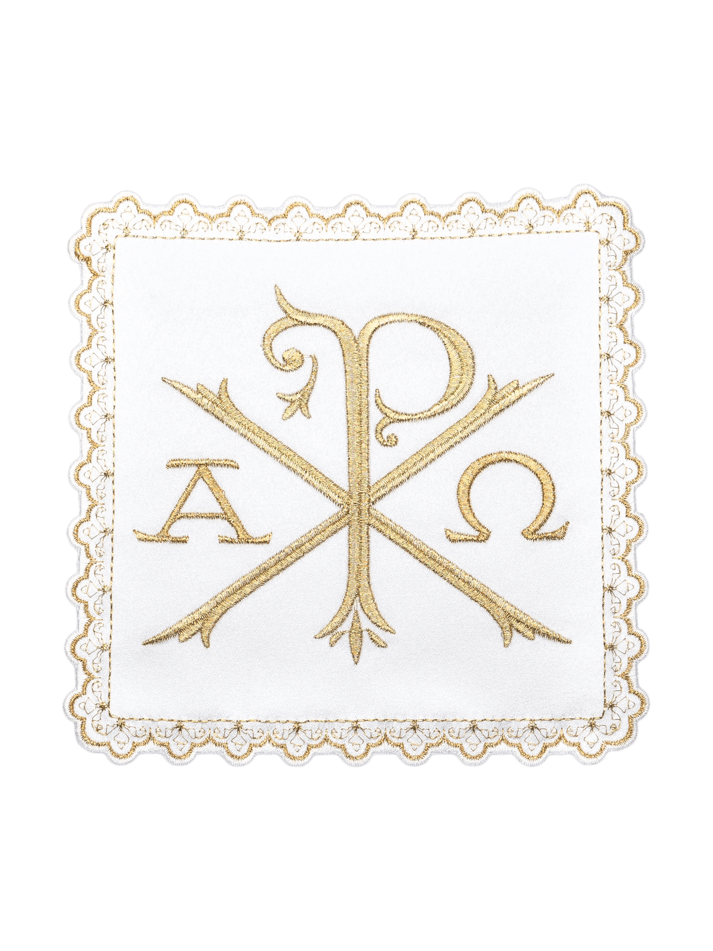 Komplet kielichowy z motywem PAX oraz literami Alfa i Omega