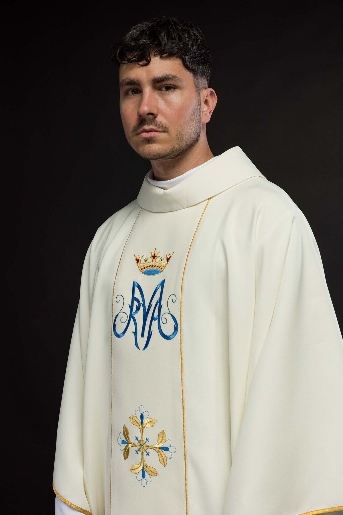 Marianisches liturgisches Messgewand mit Gürtel