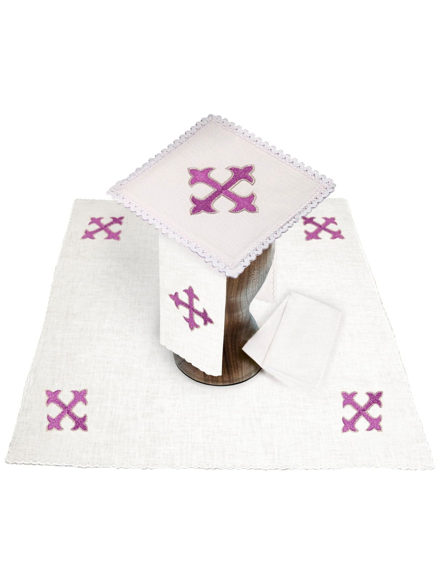 Leinen Kelch Leinen besticktes Kreuz - MESSGEWANDER.DE