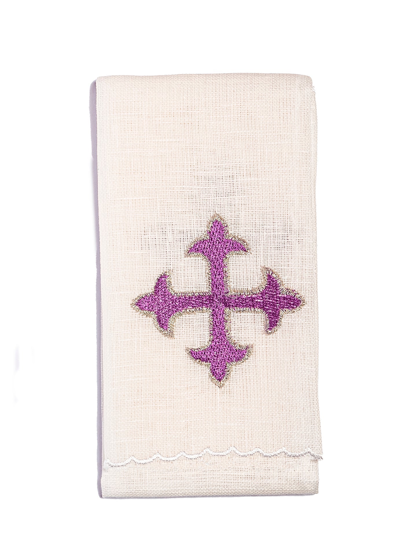 Leinen Kelch Leinen besticktes Kreuz - MESSGEWANDER.DE
