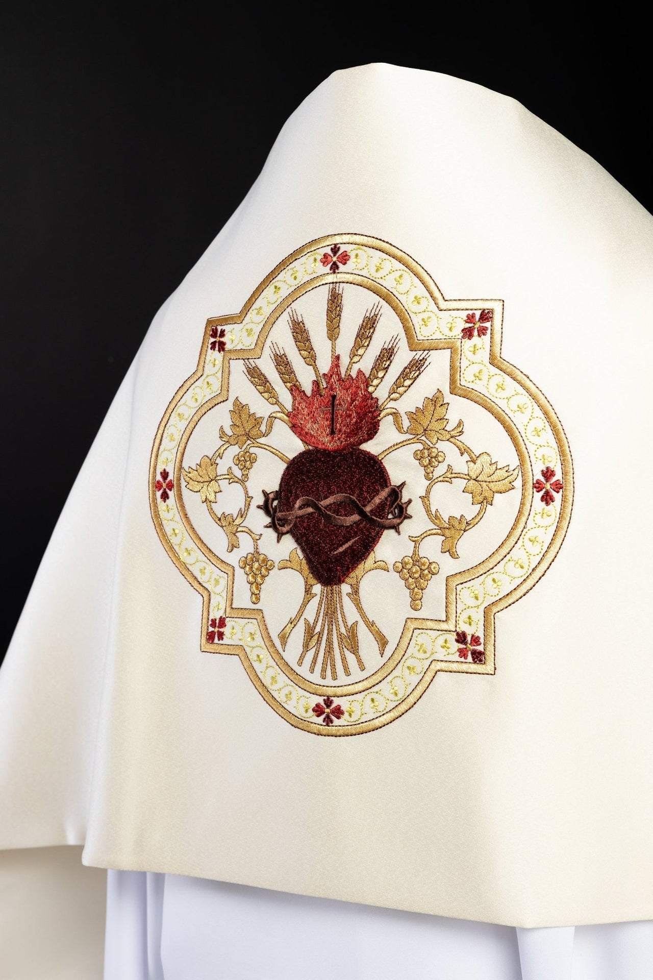 Liturgischer Schleier Herz Jesu ecru - MESSGEWANDER.DE