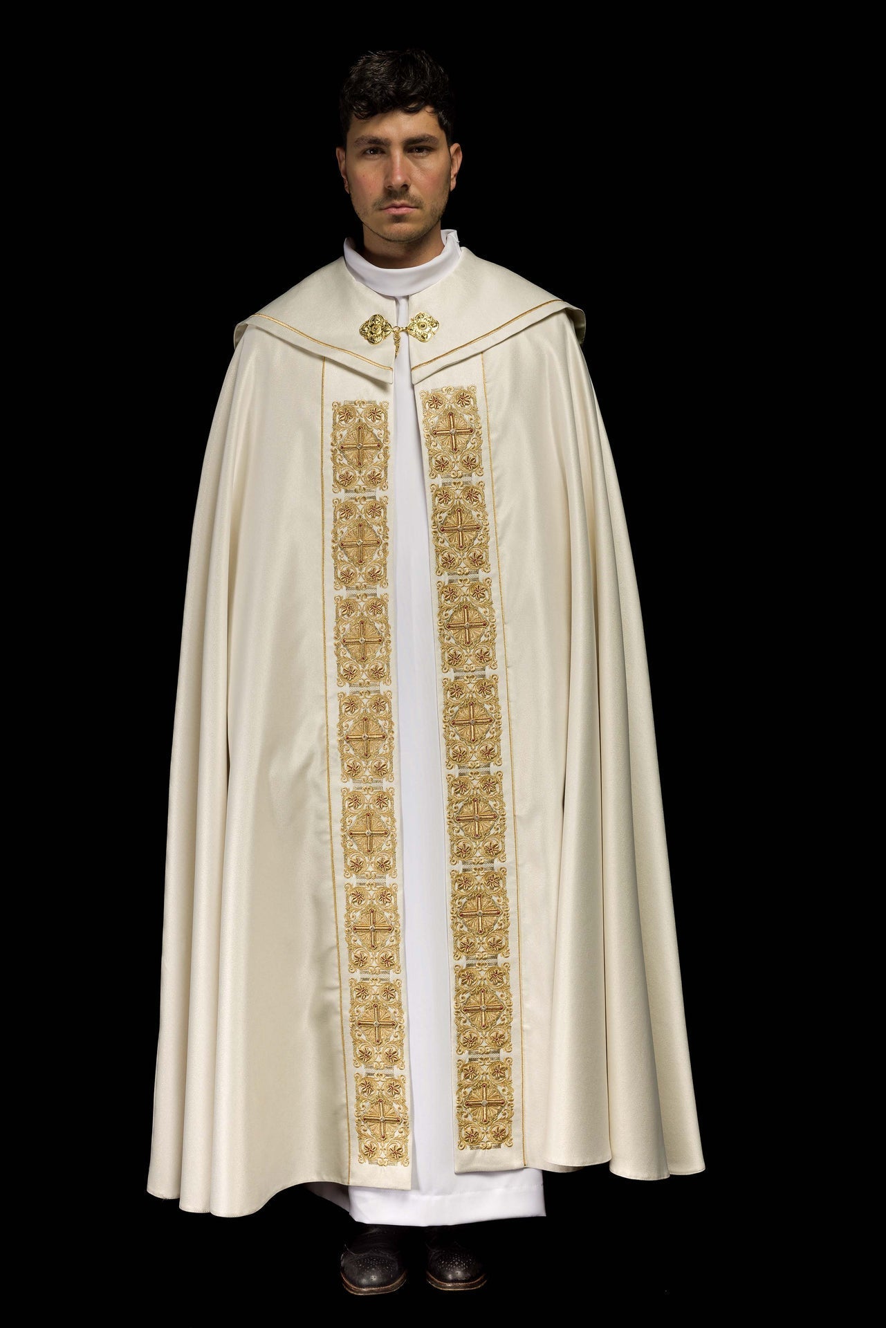Liturgischer Umhang mit reich verziertem Gürtel 150 cm - MESSGEWANDER.DE