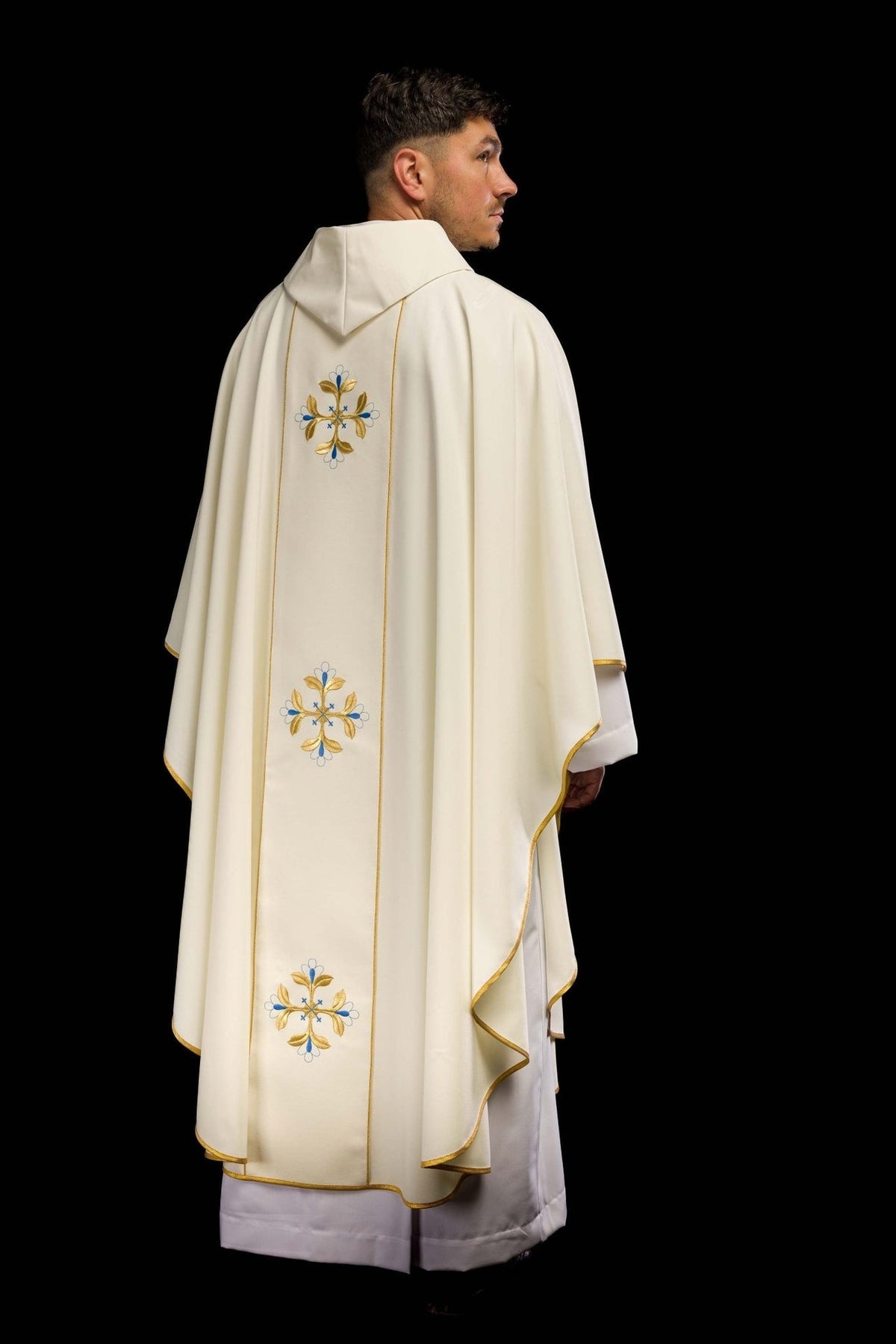 Marianisches liturgisches Messgewand mit Gürtel - MESSGEWANDER.DE
