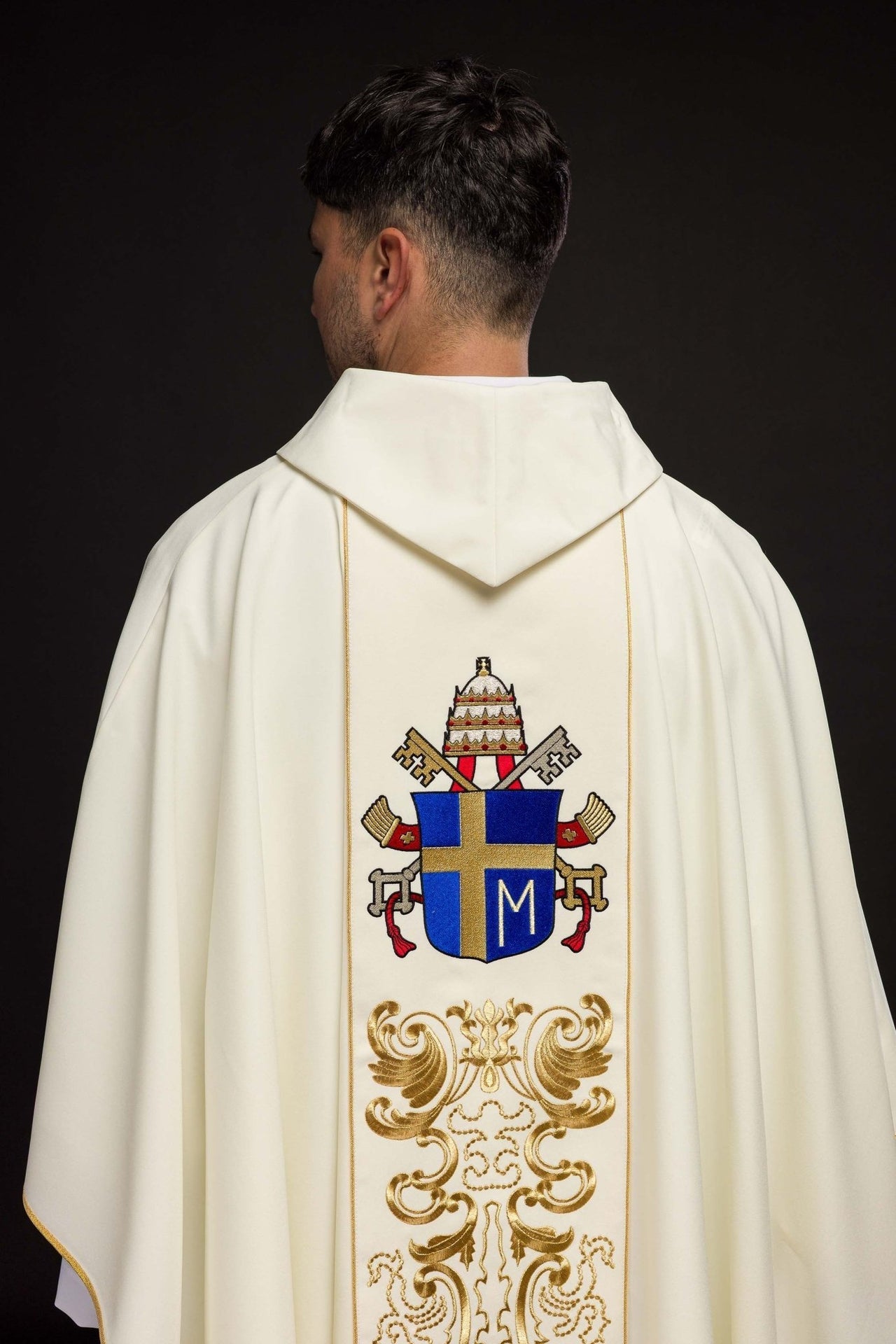 Messgewand mit einem Bild von Papst Johannes Paul II. - MESSGEWANDER.DE