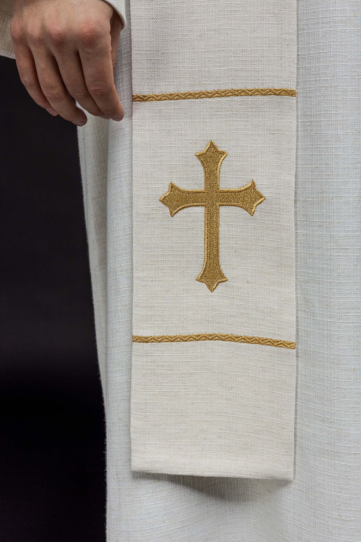 Mit dem Bild des barmherzigen Jesus bestickter Stola - MESSGEWANDER.DE