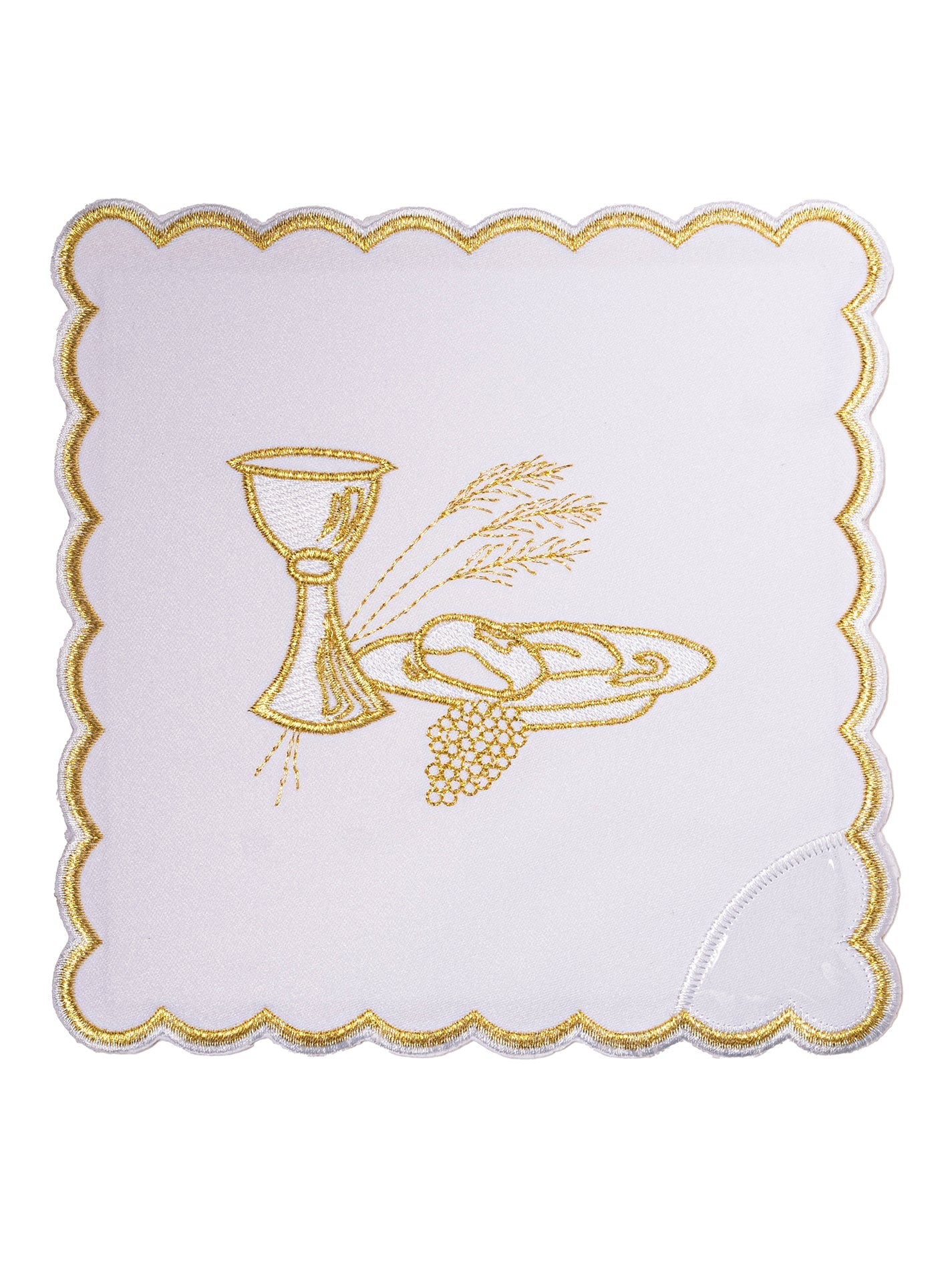 Mit eucharistischem Motiv besticktes Kelchleinen - MESSGEWANDER.DE