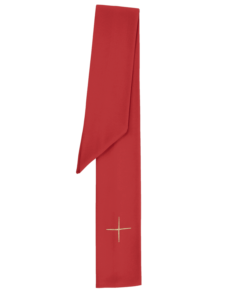 Roter Kasel mit besticktem Jerusalemer Kreuz