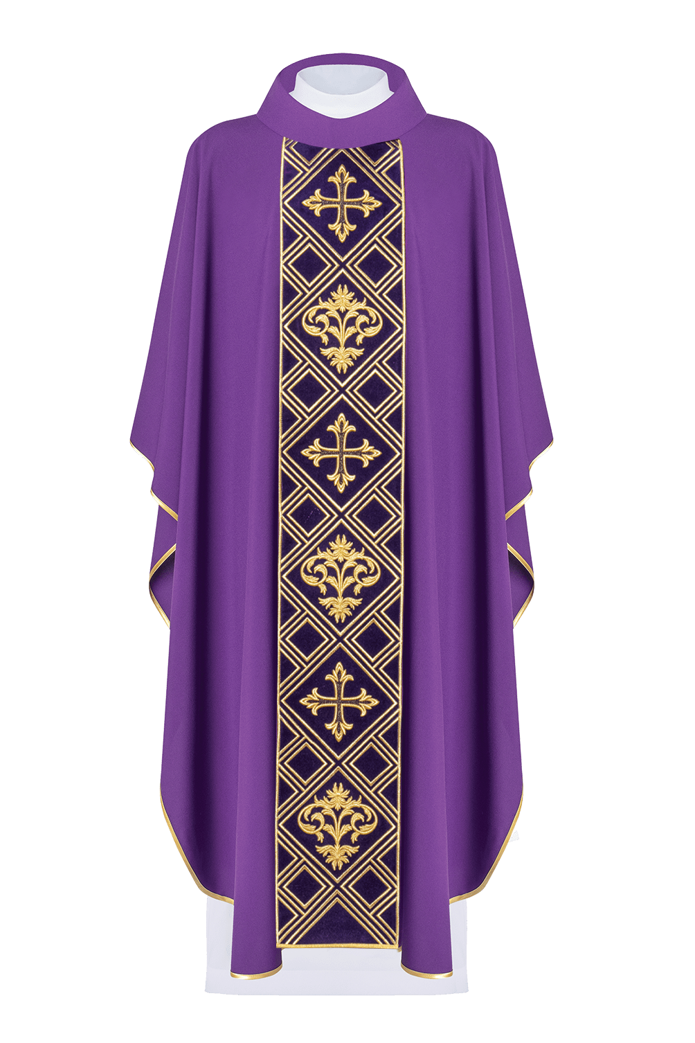 Bestickte Kasel in Violett