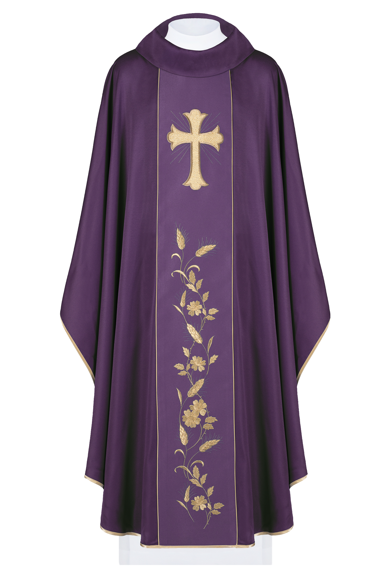 Messgewand Kreuz und Ohren in Violett