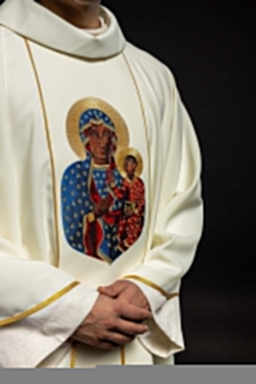 Ornat Matki Boskiej Częstochowskiej w kolorze ecru