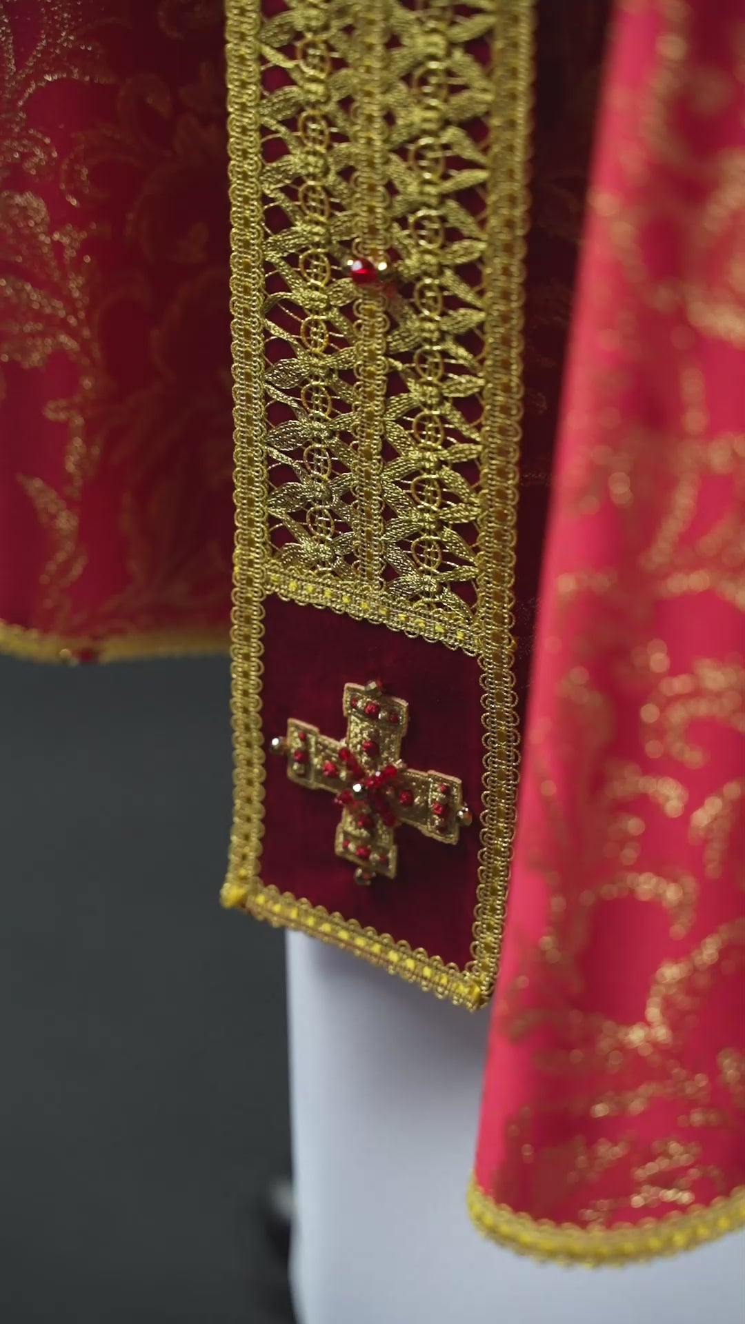 Handgefertigtes Messgewand mit Natursteinen Handgefertigt 7009