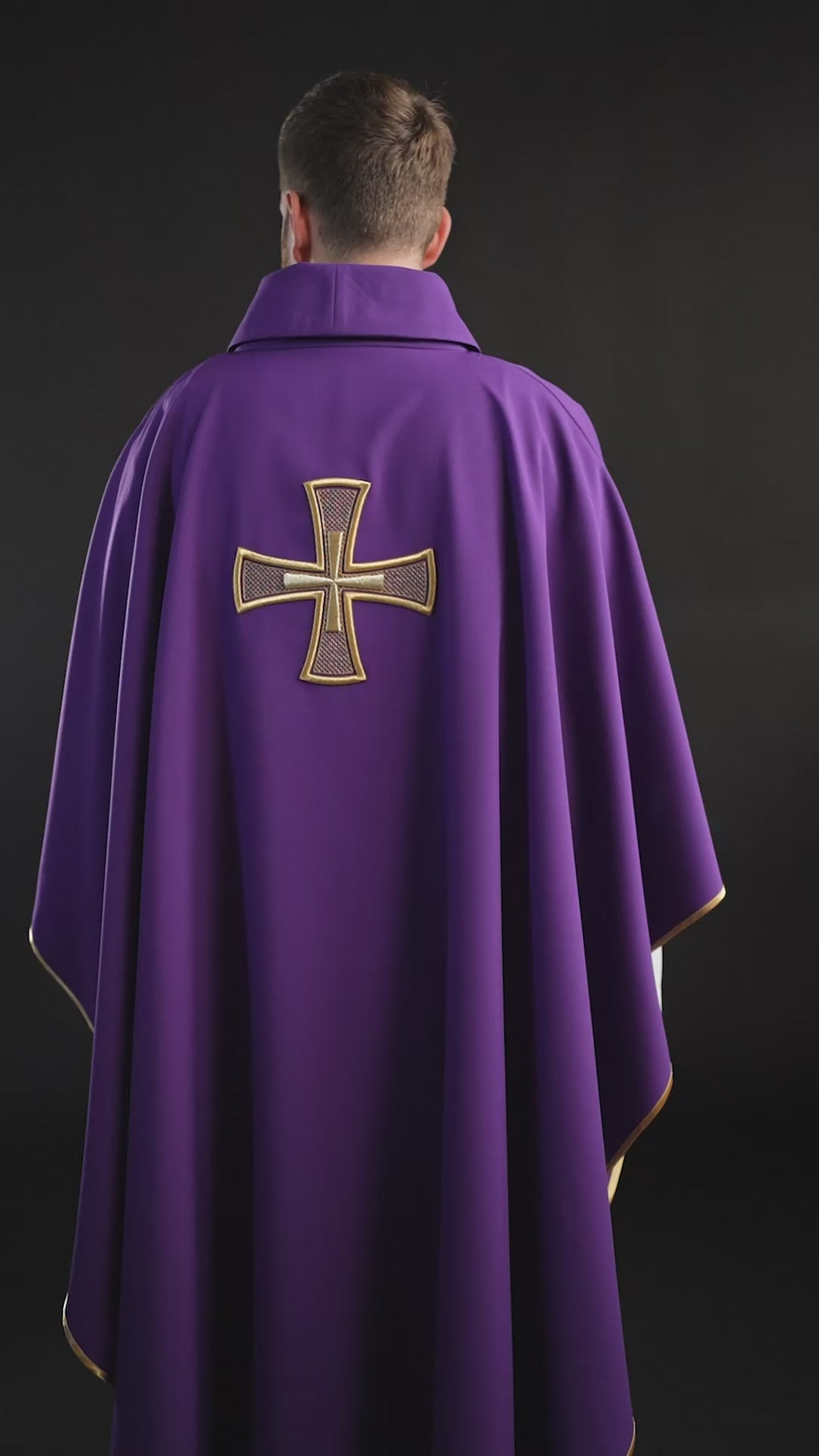 IHS gesticktes Messgewand Lila