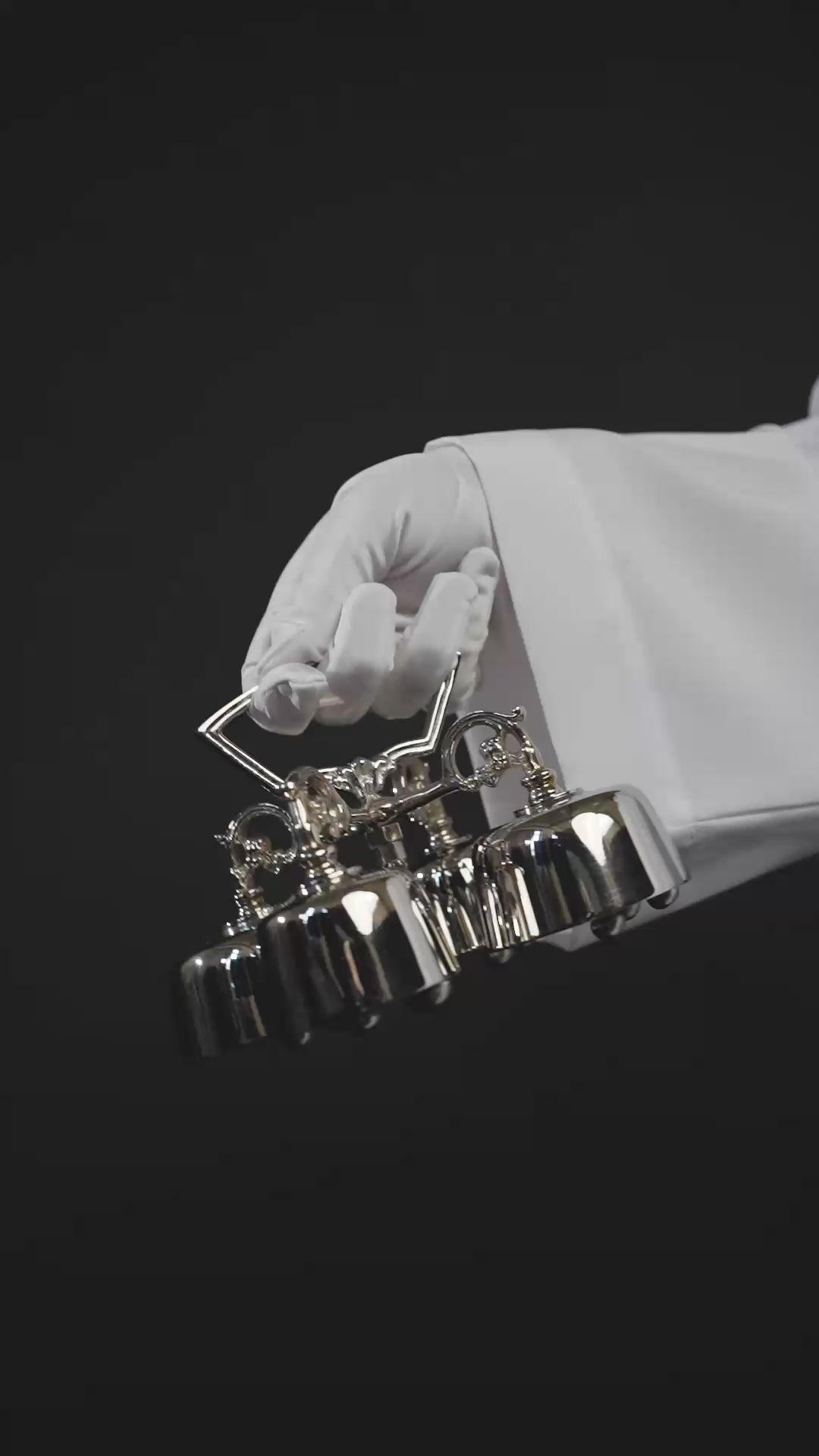 Vierfach-Glocken - Messing - Nickel