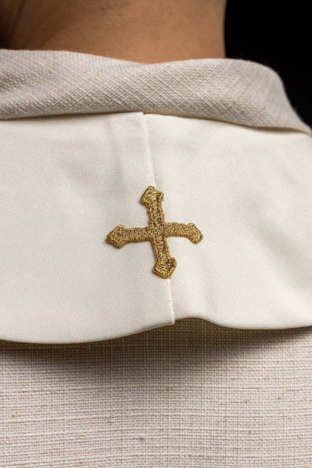 Priesterliche Stola Barmherziger Jesus, Jesus ich vertraue auf dich ecru - MESSGEWANDER.DE