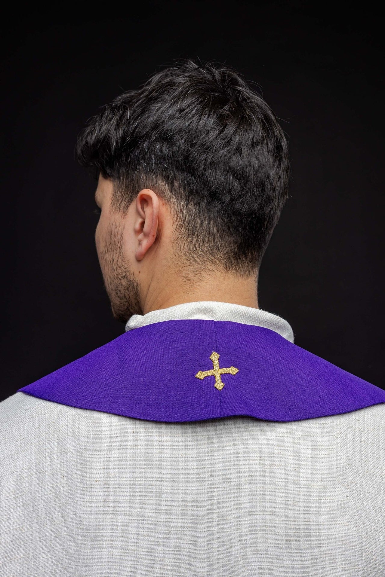 Stola des Priesters violetter Kelch IHS - MESSGEWANDER.DE