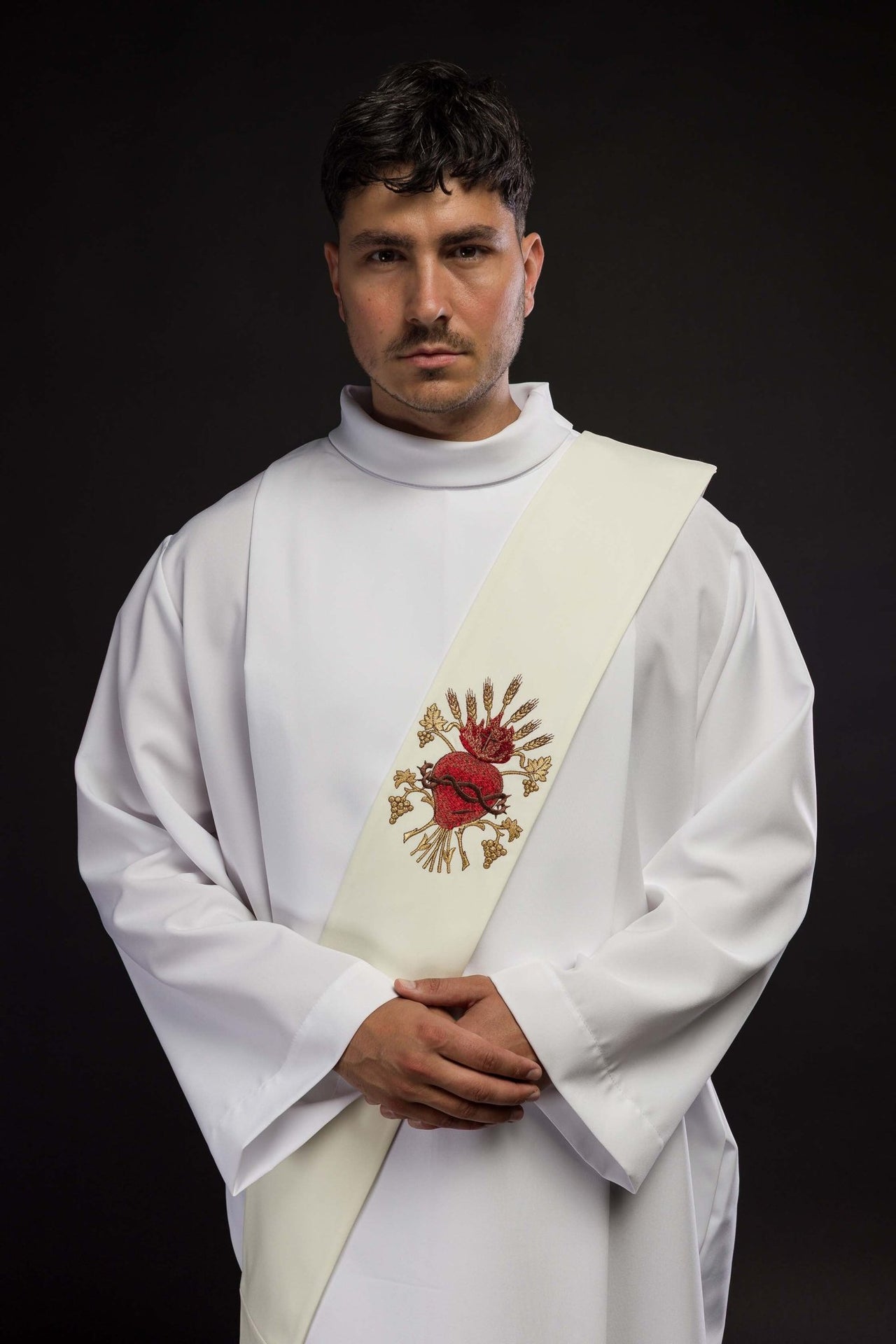 Stuła Diakońska z haftem Serca Jezusa