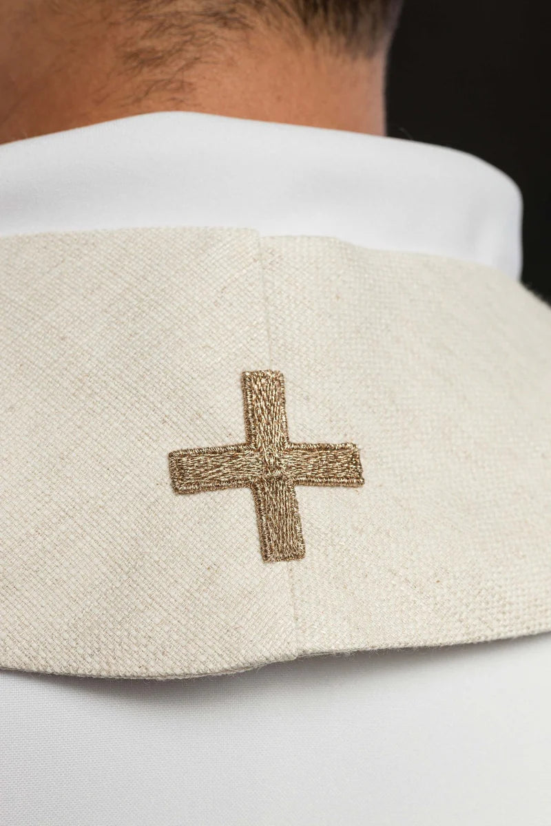 Bestickte Stola „Jesus der gute Hirt“ ecru