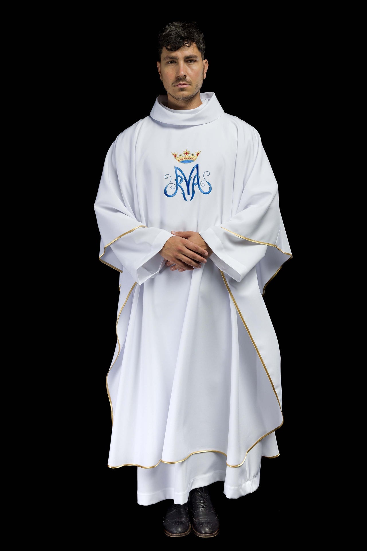 Weißes liturgisches Messgewand Mariens - MESSGEWANDER.DE