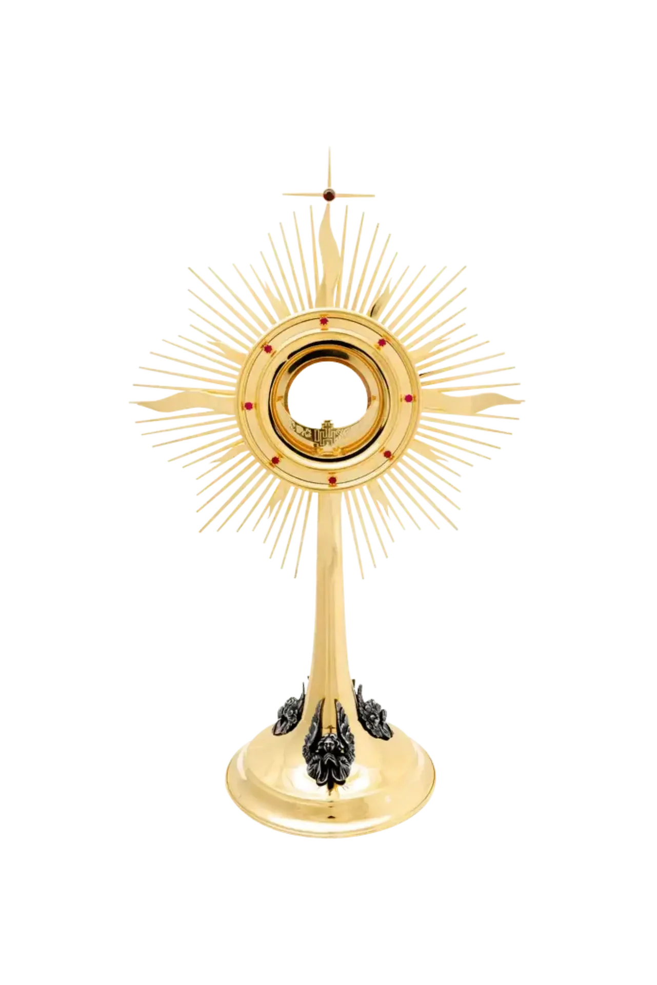 Monstrancja wykonana z Mosiądzu pozłacana - ORNATY.PL